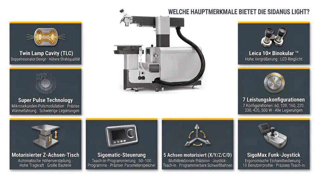 hauptmerkmale des industriellen laser schweisssystems sidanus light hauptmerkmale des industriellen laser schweisssystems sidanus light