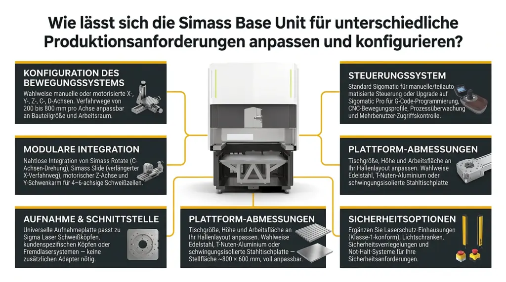 infografik anpassungen und konfigurationen der modularen schweissplattform simass base unit infografik anpassungen und konfigurationen der modularen schweissplattform simass base unit