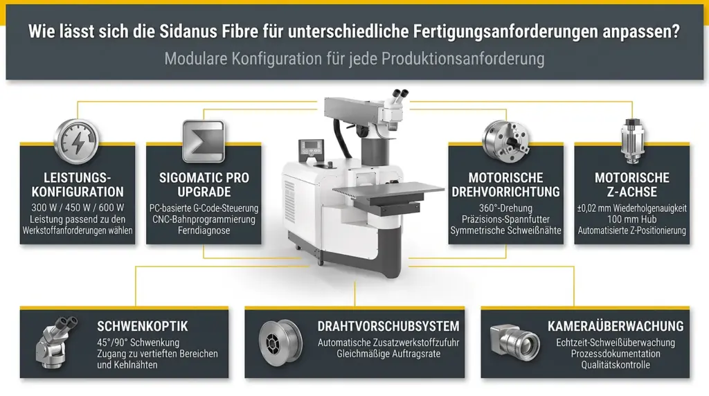 infografik anpassungsoptionen der sidanus ytterbium fibre laser schweissmaschine infografik anpassungsoptionen der sidanus ytterbium fibre laser schweissmaschine