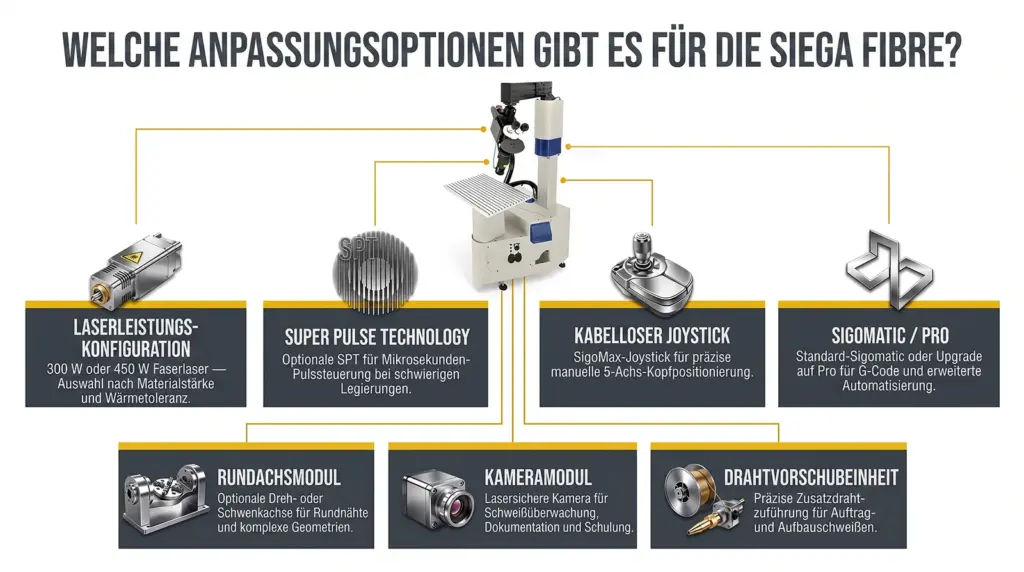 infografik anpassungsoptionen des siega fibre laser schweisssystems infografik anpassungsoptionen des siega fibre laser schweisssystems