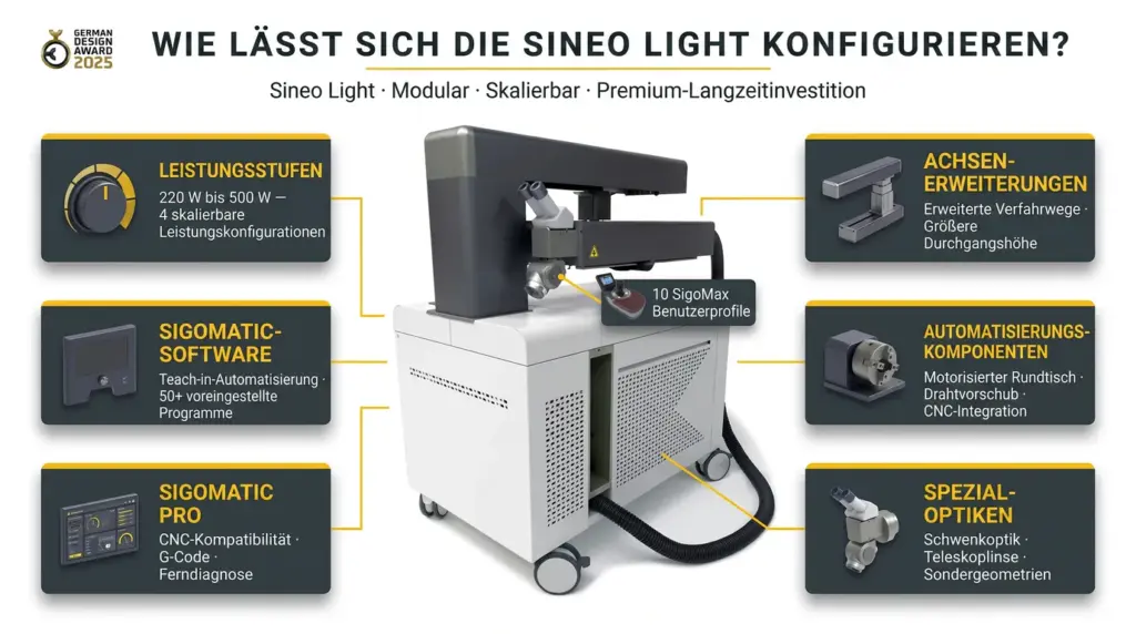 infografik anpassungsoptionen sineo light mobiles nd yag laser schweissen infografik anpassungsoptionen sineo light mobiles nd yag laser schweissen