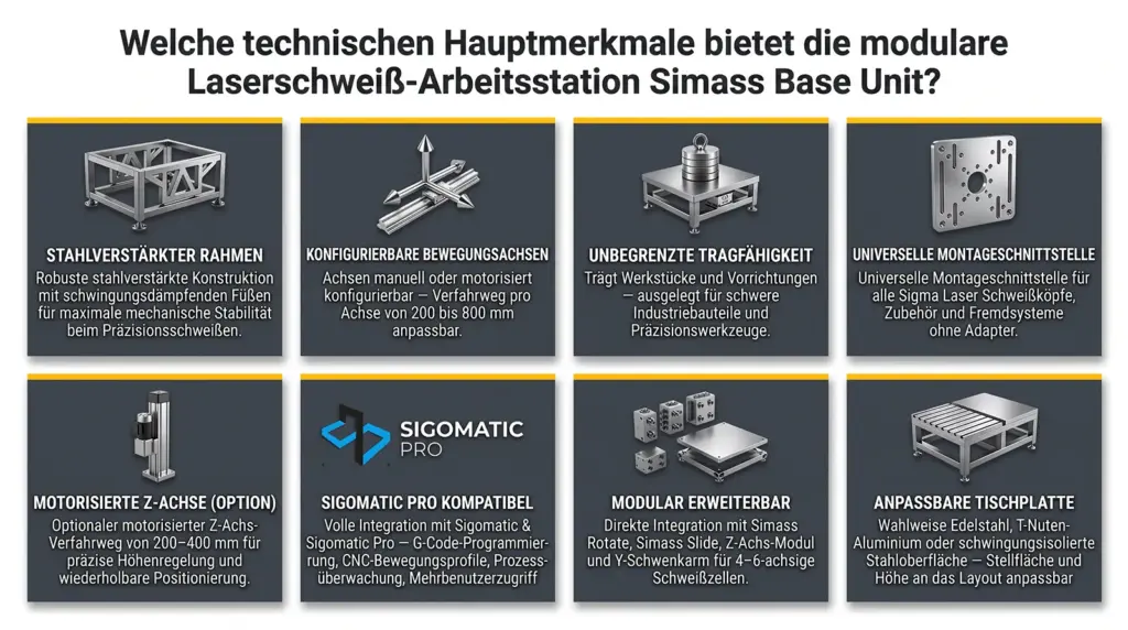 infografik hauptmerkmale der modularen laser schweissstation simass base unit infografik hauptmerkmale der modularen laser schweissstation simass base unit