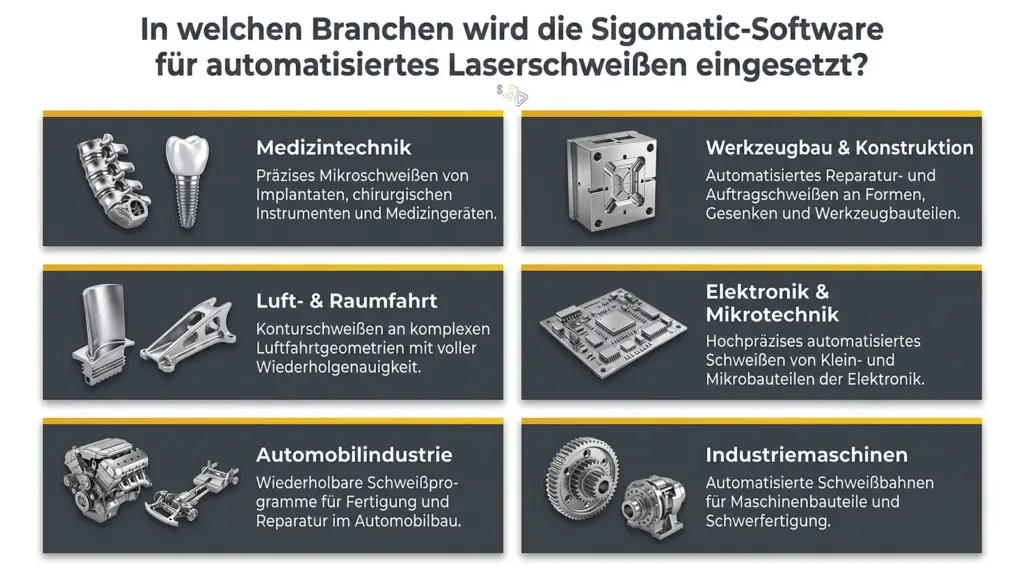 infografik industrielle anwendungen des sigomatic steuersystems fuer laser schweissmaschinen infografik industrielle anwendungen des sigomatic steuersystems fuer laser schweissmaschinen