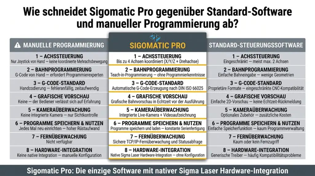 infografik sigomatic pro im vergleich zu anderer laser schweisssoftware infografik sigomatic pro im vergleich zu anderer laser schweisssoftware