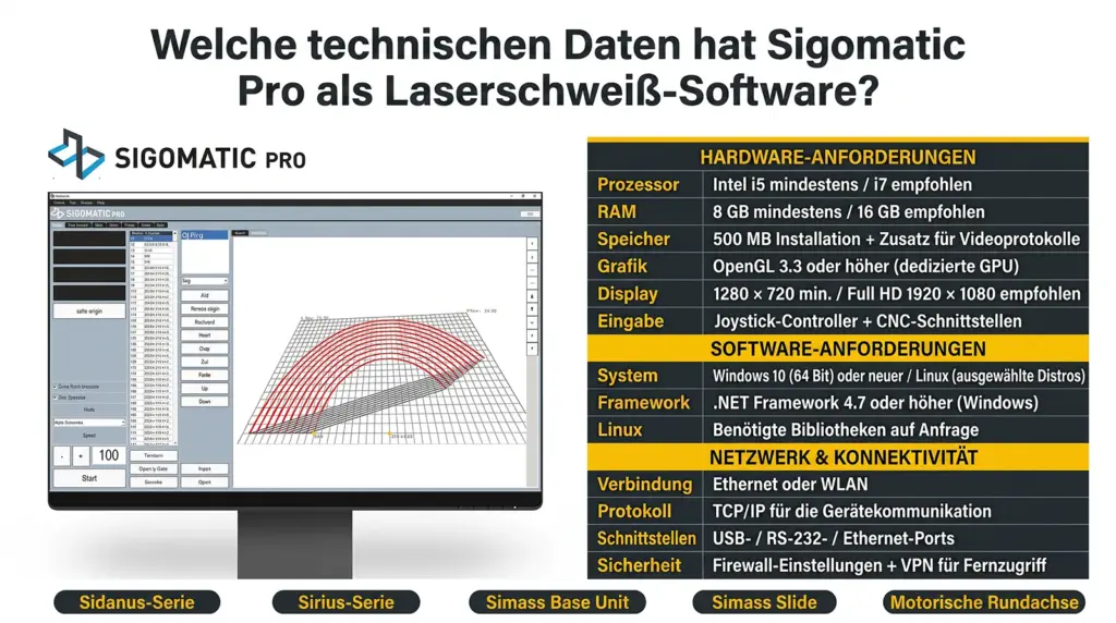 infografik technische spezifikationen der sigomatic pro software fuer die automatisierung von laser schw infografik technische spezifikationen der sigomatic pro software fuer die automatisierung von laser schw