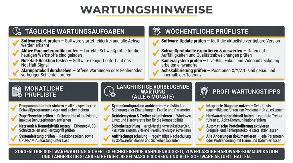infografik wartungsanleitungen fuer laser schweisssoftware infografik wartungsanleitungen fuer laser schweisssoftware