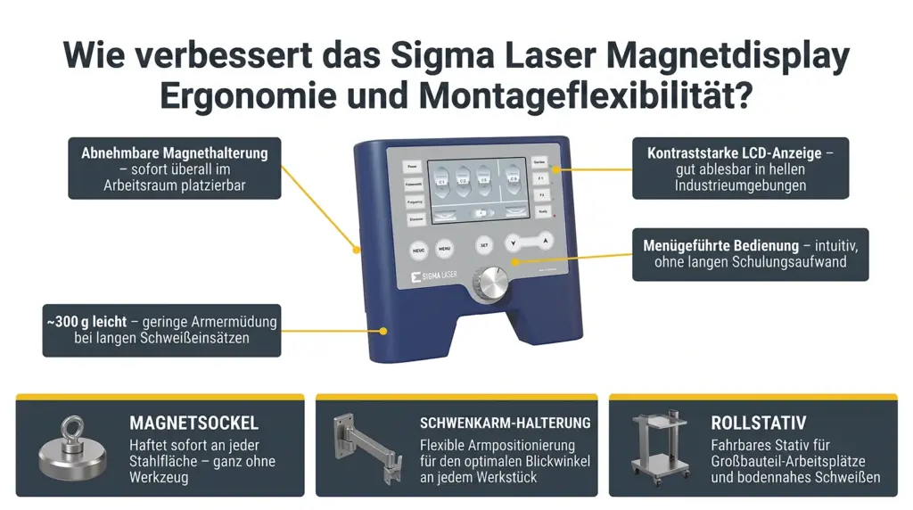 installation des magnetischen displays fuer laser schweissmaschinen installation des magnetischen displays fuer laser schweissmaschinen