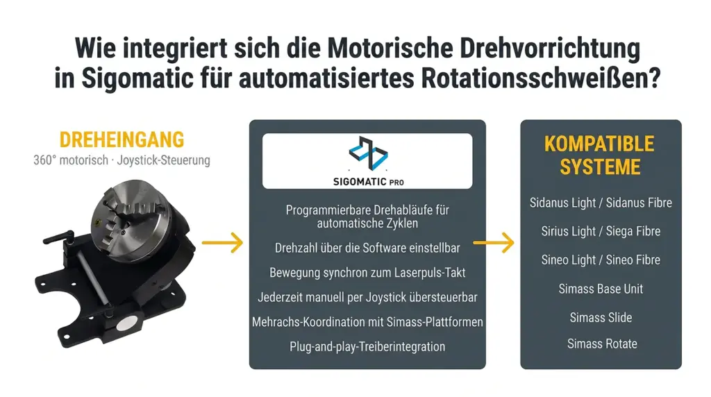 integration motorisierter drehvorrichtungen in laser schweisssysteme integration motorisierter drehvorrichtungen in laser schweisssysteme