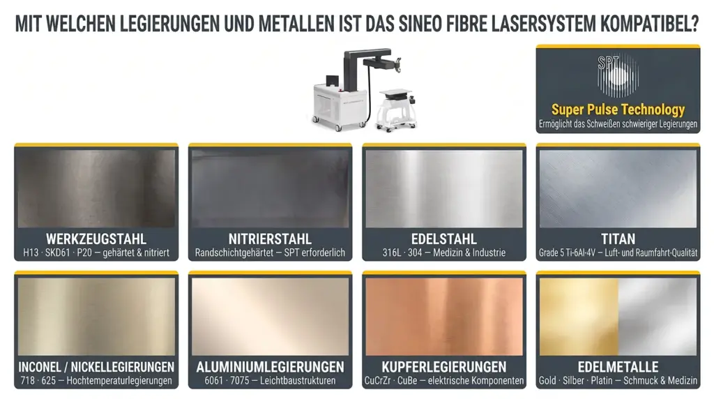 kompatible materialien fuer die sineo fibre laser schweissmaschine kompatible materialien fuer die sineo fibre laser schweissmaschine