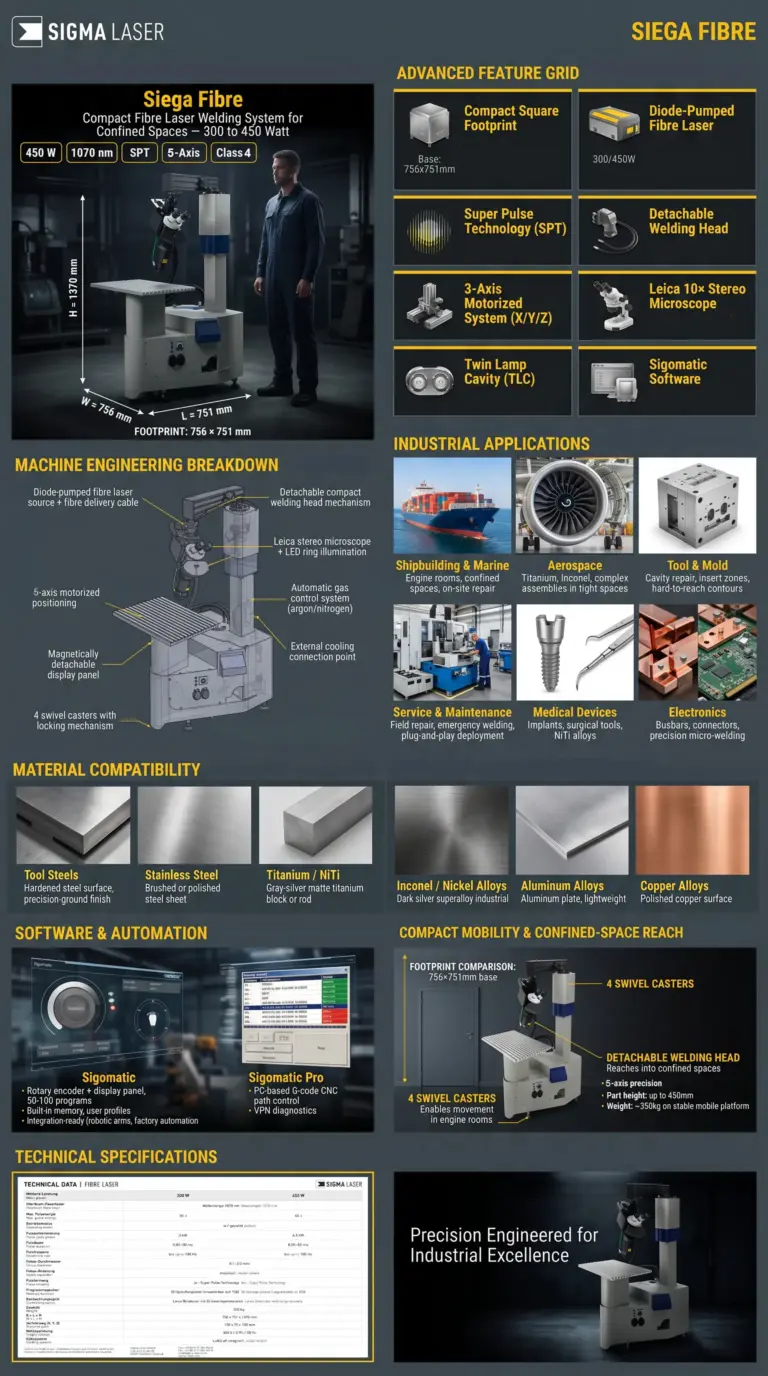 siega fiber laser welding machine infographic