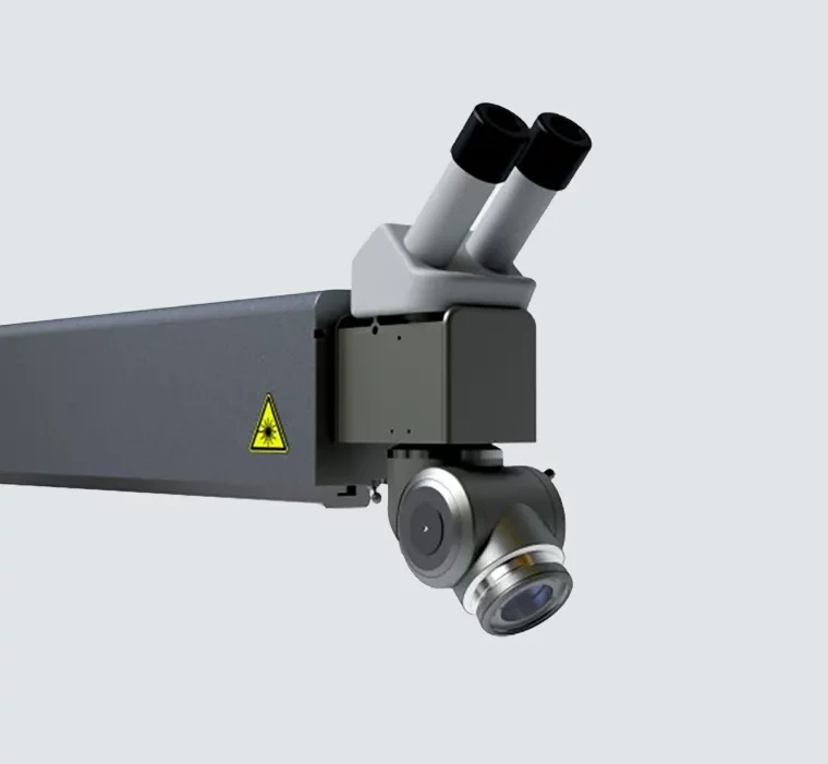 tilt and swivel optics with telescop lens for laser welding machines