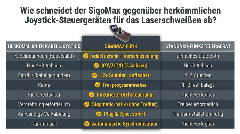 vergleich des joysticks sigomax fuer laser schweisssysteme vergleich des joysticks sigomax fuer laser schweisssysteme