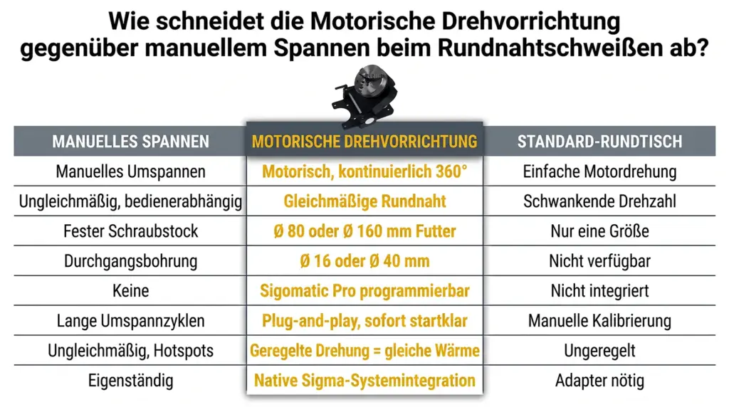 vergleich motorisierter drehvorrichtungen fuer laser schweissen vergleich motorisierter drehvorrichtungen fuer laser schweissen