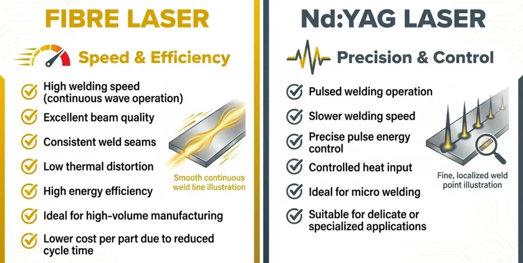 welding speed and quality nd yag vs fibre lasers welding speed and quality nd yag vs fibre lasers