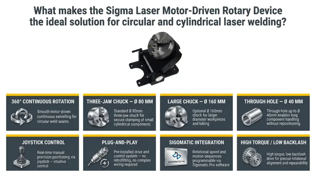 caracteristicas principales dispositivo rotativo motorizado para soldadura laser caracteristicas principales dispositivo rotativo motorizado para soldadura laser