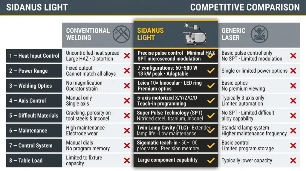 comparacao competitiva do sistema industrial-de-soldagem a laser sidanus light comparacao competitiva do sistema industrial-de-soldagem a laser sidanus light