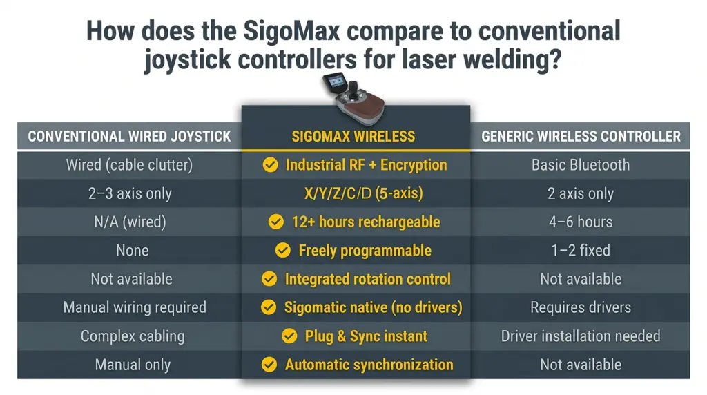 comparacao joystick sigomax para sistemas de soldagem a laser comparacao joystick sigomax para sistemas de soldagem a laser
