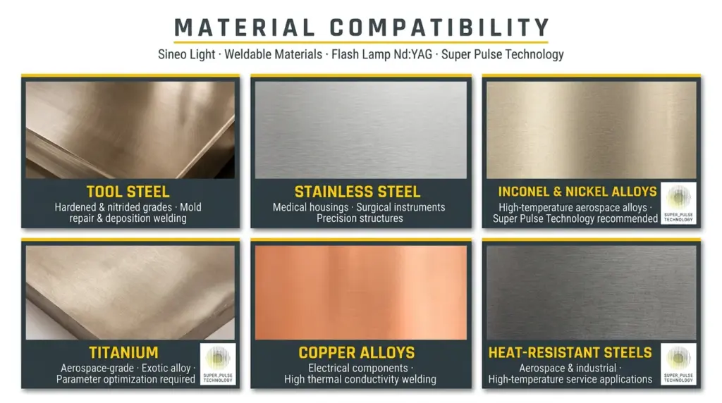 compatibilidade de materiais sineo light soldagem a laser movel flash lamp nd yag compatibilidade de materiais sineo light soldagem a laser movel flash lamp nd yag