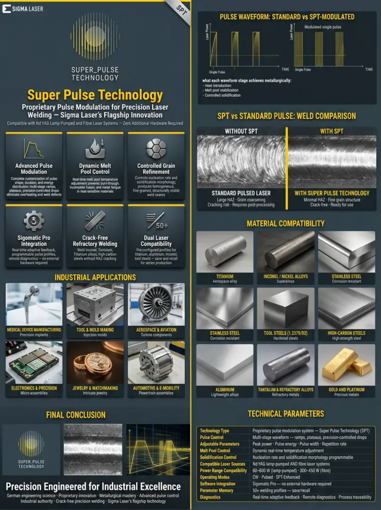 tecnologia super pulse spt modulacion avanzada de pulsos para soldadura laser de precision
