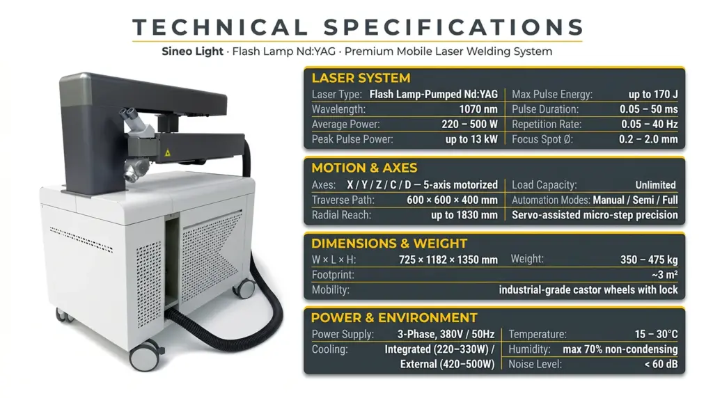 especificacoes tecnicas sistema de soldagem a laser sineo light especificacoes tecnicas sistema de soldagem a laser sineo light