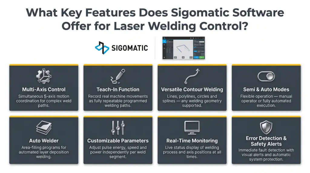 infografia caracteristicas principales del software para maquina de soldadura laser sigomatic infografia caracteristicas principales del software para maquina de soldadura laser sigomatic