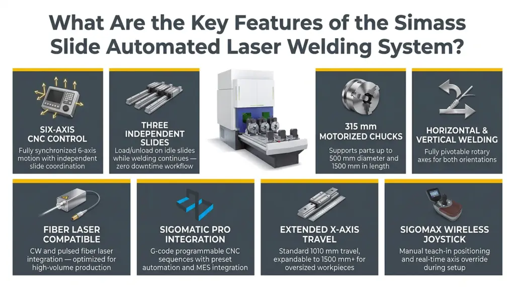 infografia caracteristicas principales plataforma simass slide soldadura laser automatizada infografia caracteristicas principales plataforma simass slide soldadura laser automatizada