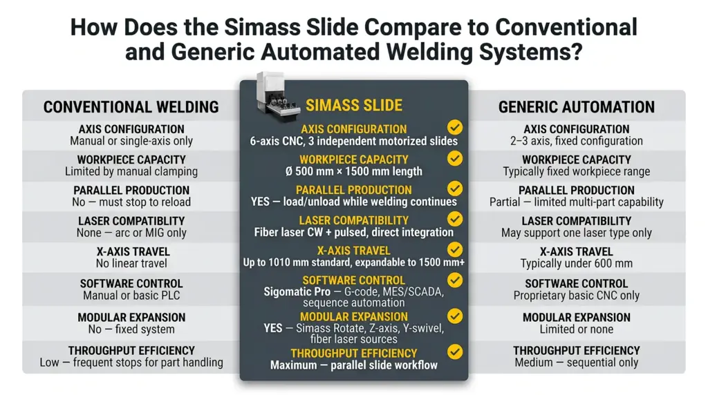 infografia comparacion de la plataforma simass slide soldadura laser automatizada infografia comparacion de la plataforma simass slide soldadura laser automatizada