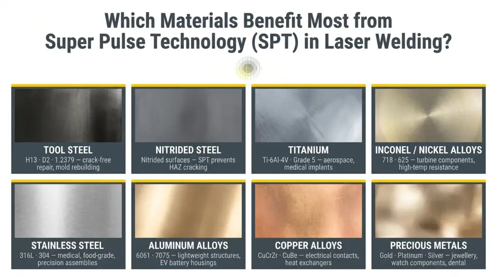 infografia compatibilidad de materiales tecnologia super pulse spt infografia compatibilidad de materiales tecnologia super pulse spt