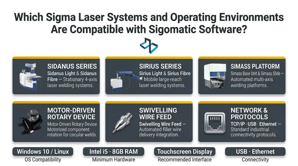 infografia compatibilidad del sistema de control para maquina de soldadura laser sigomatic infografia compatibilidad del sistema de control para maquina de soldadura laser sigomatic