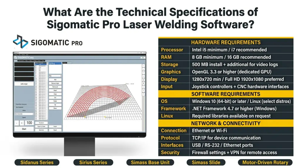 infografia especificaciones tecnicas del software de automatizacion para soldadura laser sigomatic pro infografia especificaciones tecnicas del software de automatizacion para soldadura laser sigomatic pro