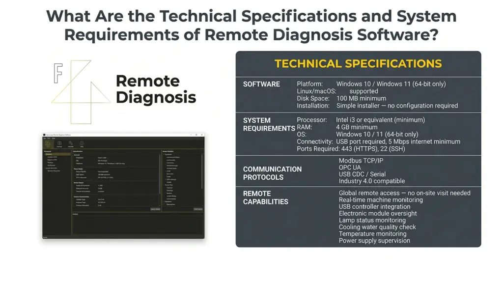 infografia especificaciones tecnicas del software de diagnostico remoto para maquina de sol infografia especificaciones tecnicas del software de diagnostico remoto para maquina de sol