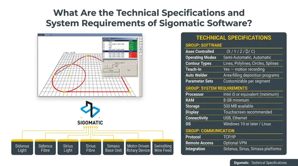 infografia especificaciones tecnicas del software para maquina de soldadura laser sigomatic infografia especificaciones tecnicas del software para maquina de soldadura laser sigomatic