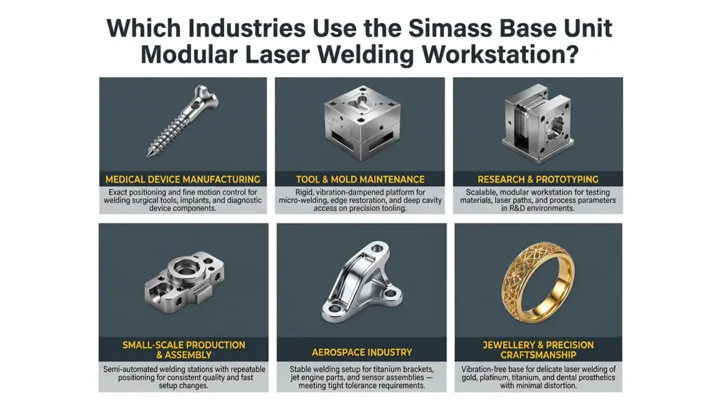 infografico aplicacoes industriais estacao modular de soldagem a laser simass base unit infografico aplicacoes industriais estacao modular de soldagem a laser simass base unit