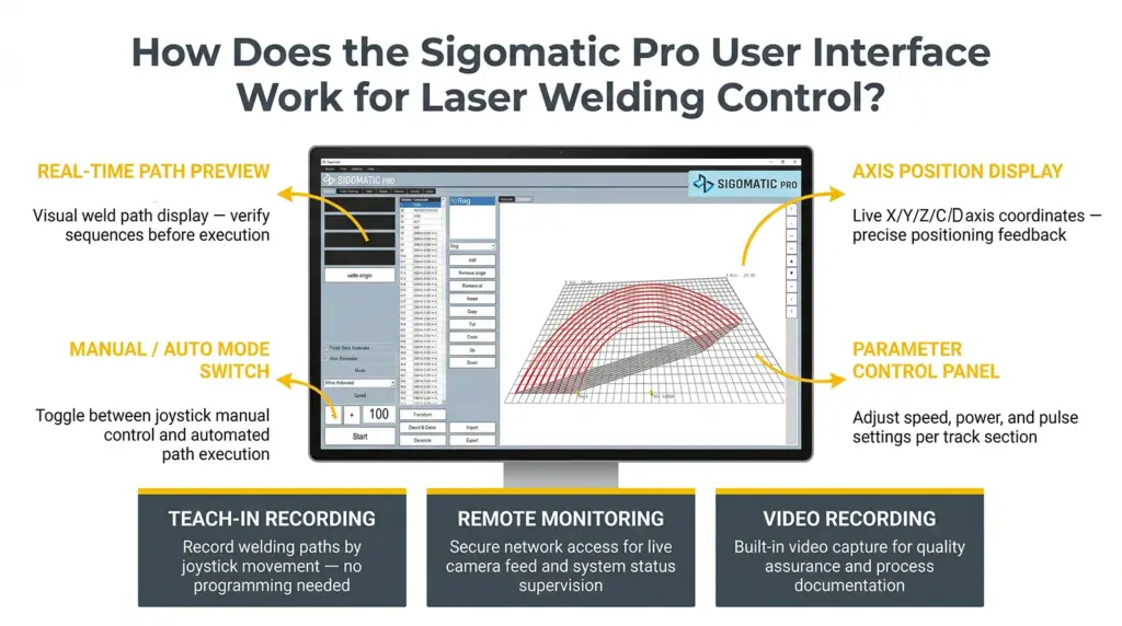 infografico interface do usuario do software industrial de soldagem a laser sigomatic pro infografico interface do usuario do software industrial de soldagem a laser sigomatic pro