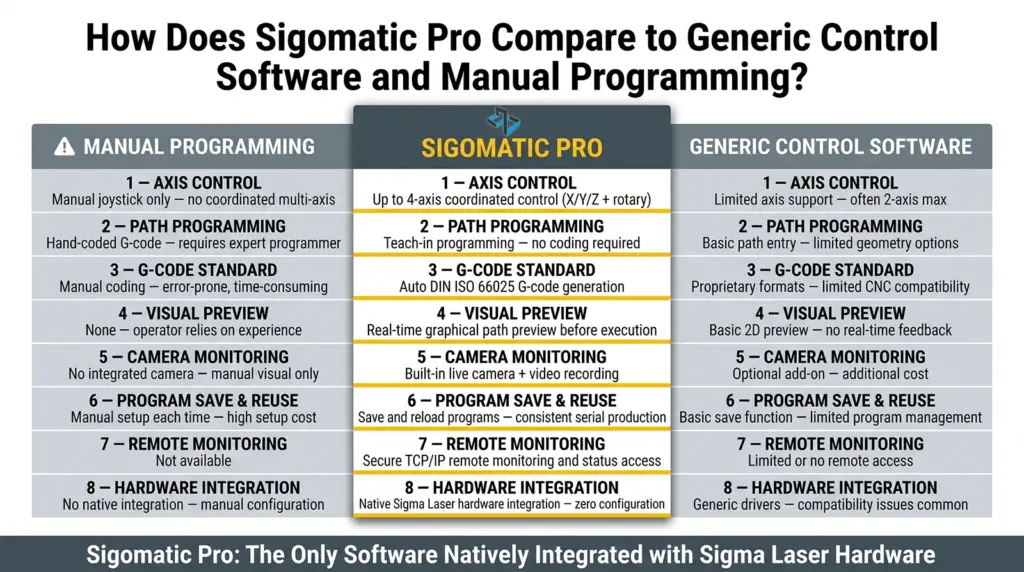 infografico sigomatic pro versus outros softwares de soldagem a laser infografico sigomatic pro versus outros softwares de soldagem a laser