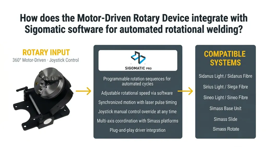 integracao dispositivo rotativo motorizado para soldagem a laser integracao dispositivo rotativo motorizado para soldagem a laser