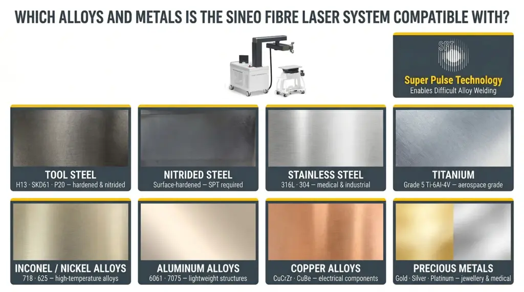 materiales compatibles maquina de soldadura laser sineo fibre materiales compatibles maquina de soldadura laser sineo fibre