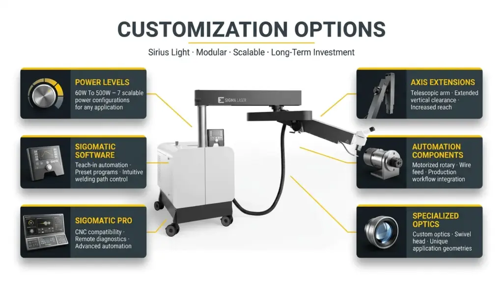 opciones de personalizacion de la maquina industrial de soldadura laser sirius light opciones de personalizacion de la maquina industrial de soldadura laser sirius light