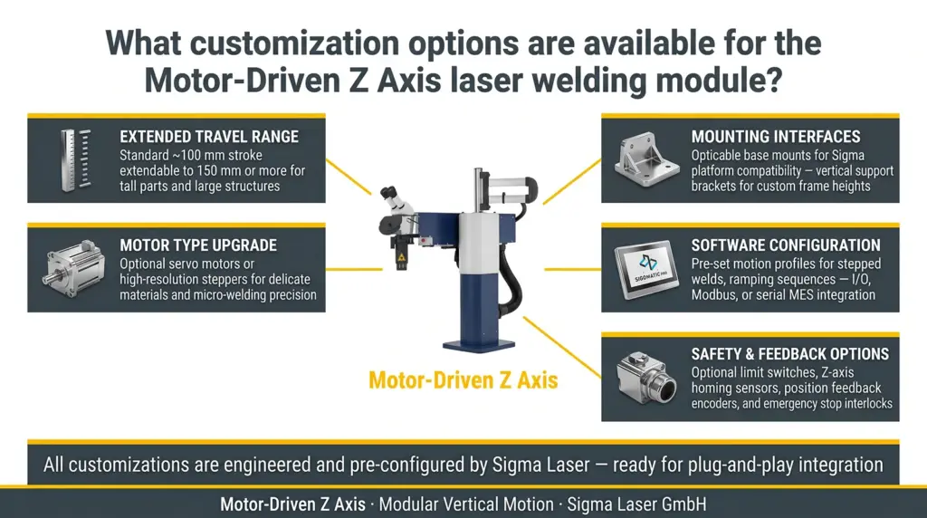opcoes de personalizacao eixo z motorizado para soldagem a laser automatizada opcoes de personalizacao eixo z motorizado para soldagem a laser automatizada