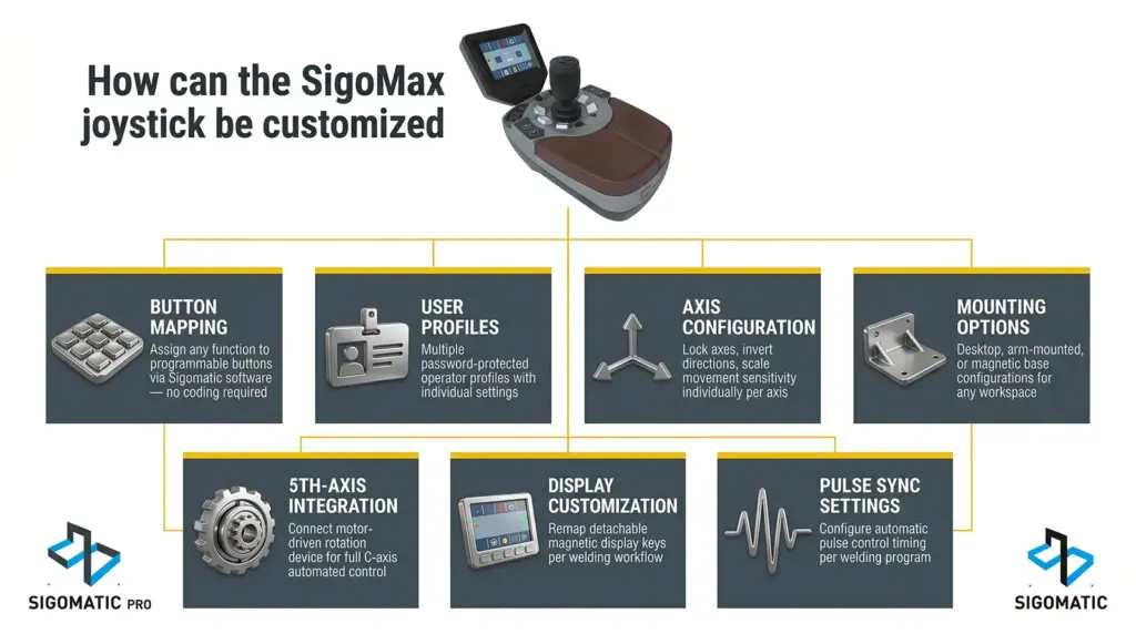 opcoes de personalizacao joystick flexivel sigomax para sistemas de soldagem a laser opcoes de personalizacao joystick flexivel sigomax para sistemas de soldagem a laser