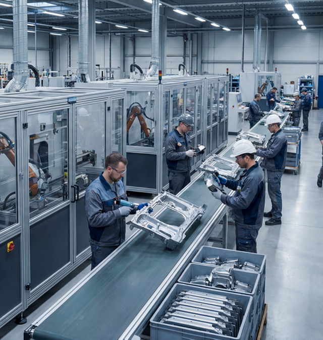Firefly_Ultra-realistic modern factory production line showing practical real-world laser wel 816194 Laser Welding Machine Operating Costs: Energy & ROI Guide