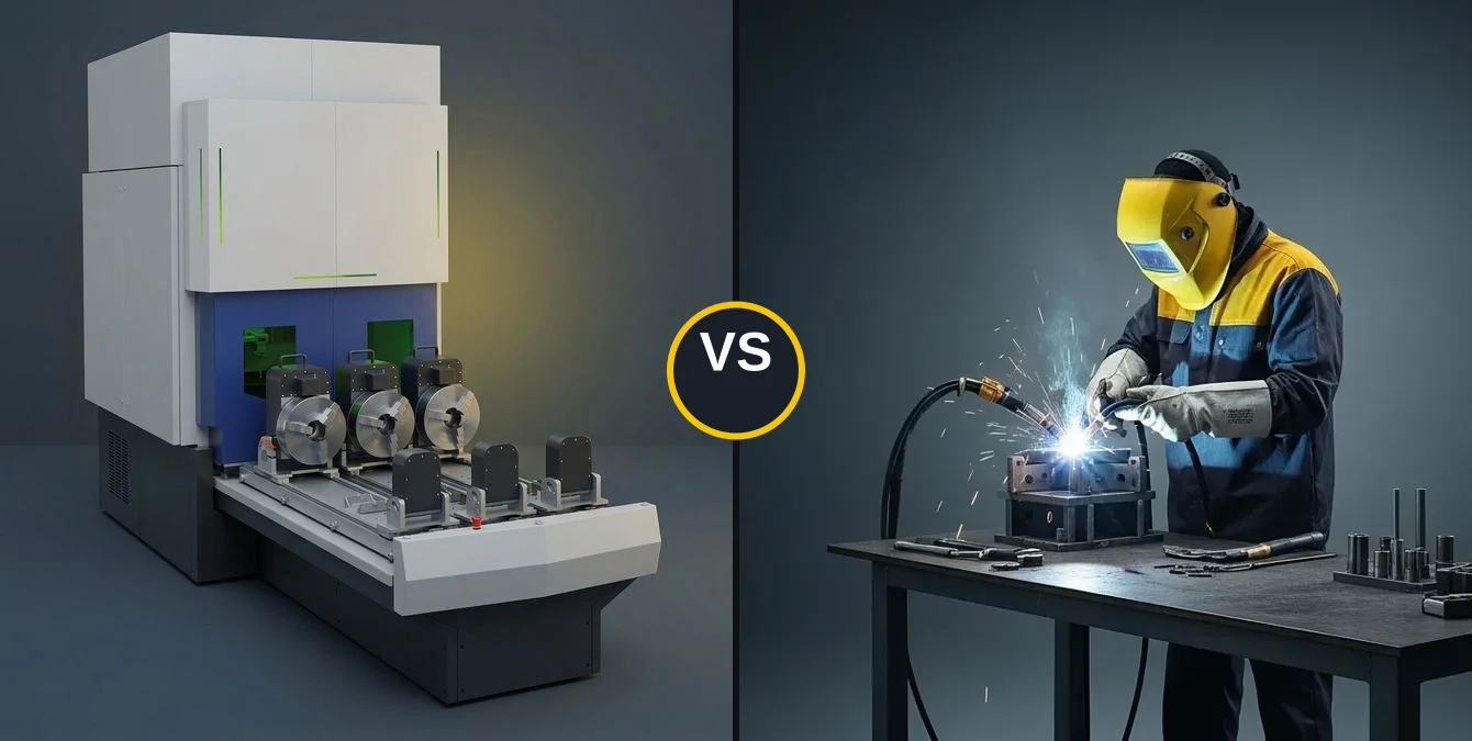 automated-vs-manual-welding-simass-slide-comparison-featured Automated laser welding with Sigma Laser Simass Slide versus manual welding