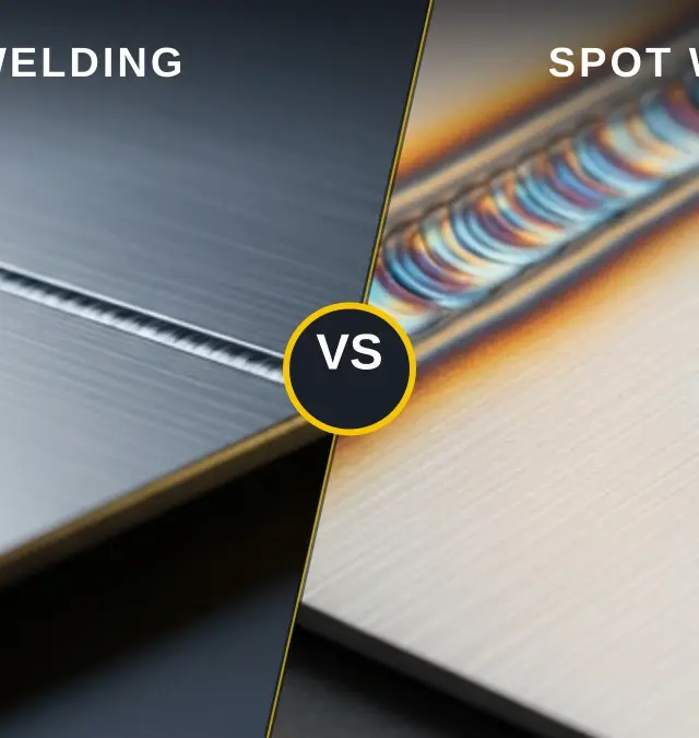Laser welding versus spot welding on sheet metal, diagonal comparison