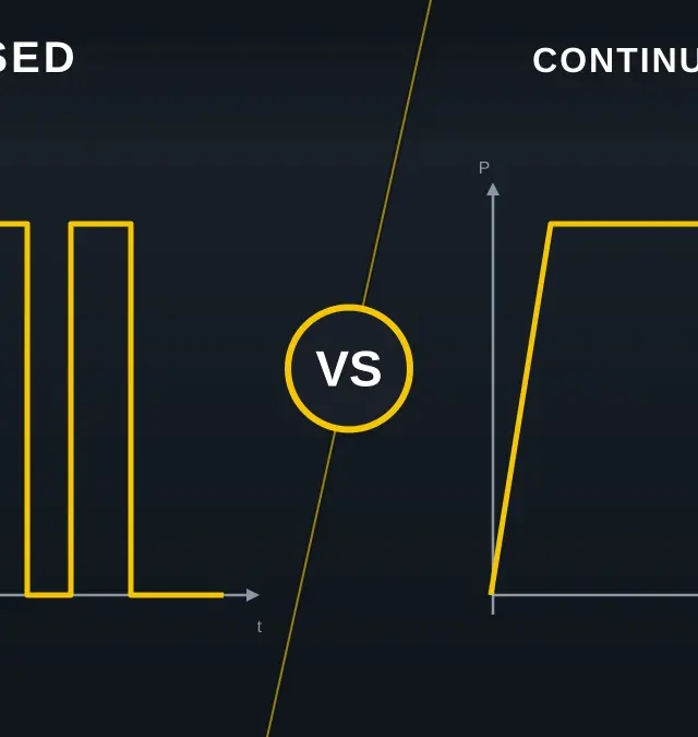Pulsed versus continuous wave laser welding power-time diagram