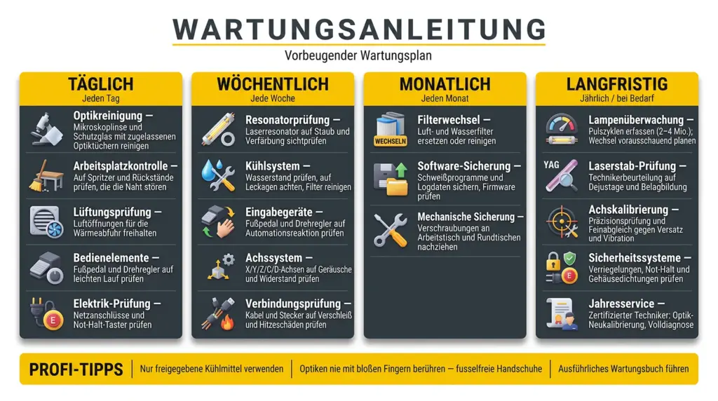 wartungsanleitungen fuer industrielle laser schweissmaschinen wartungsanleitungen fuer industrielle laser schweissmaschinen