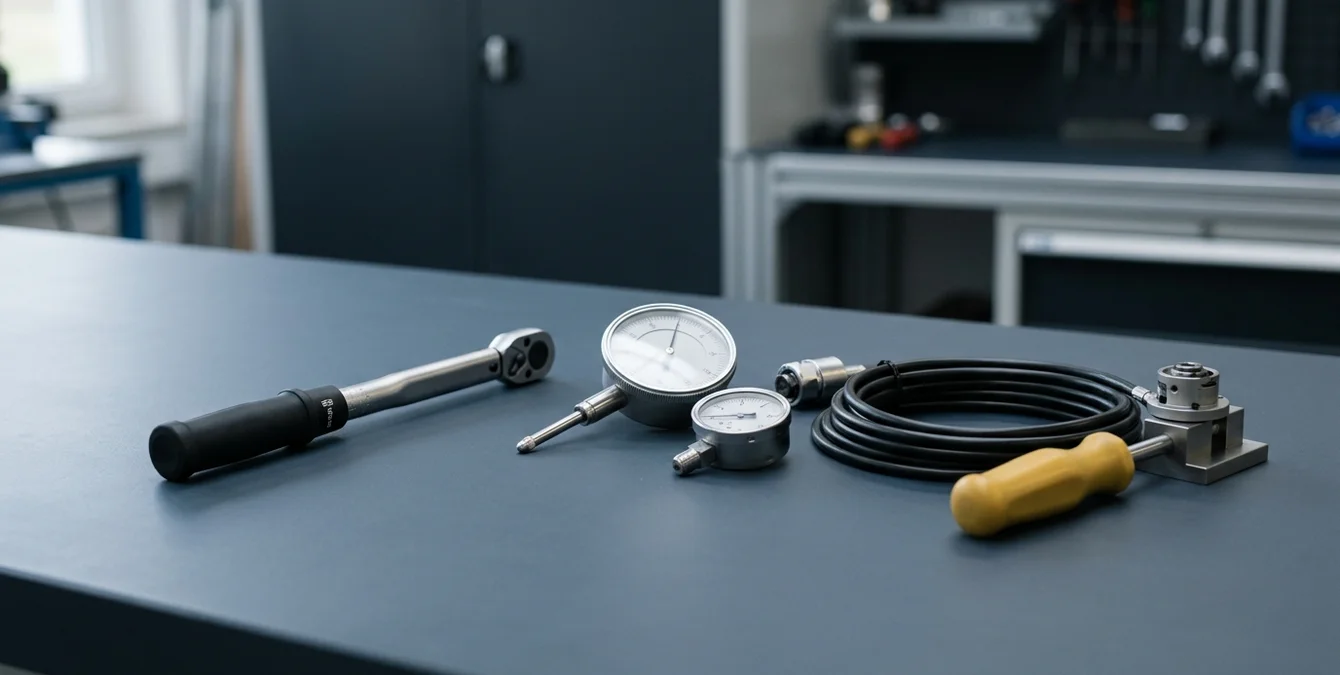 Industrieller Arbeitsplatz mit mechanischen Werkzeugen zur Wiederinbetriebnahme von Simass-Modulen Industrieller Arbeitsplatz mit mechanischen Werkzeugen zur Wiederinbetriebnahme von Simass-Modulen