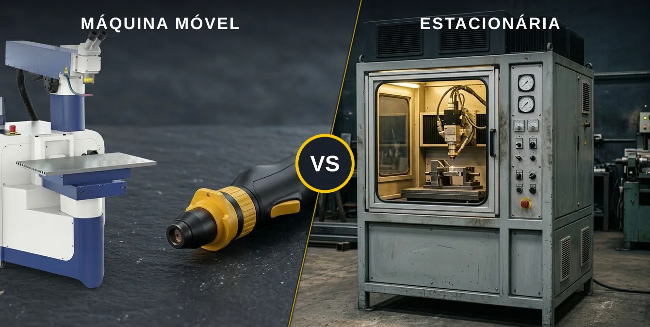 Máquina Móvel ou Estacionária: Qual Faz Sentido na Sua Empresa de Moldes? Máquina Móvel ou Estacionária: Qual Faz Sentido na Sua Empresa de Moldes?